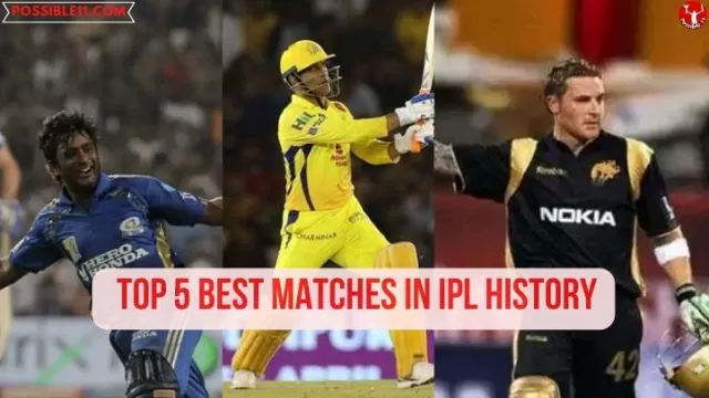 IPL 2023: Top 5 best matches in
