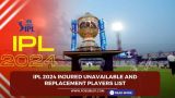 IPL 2024 Injured Unavailable and Replacement Players List
