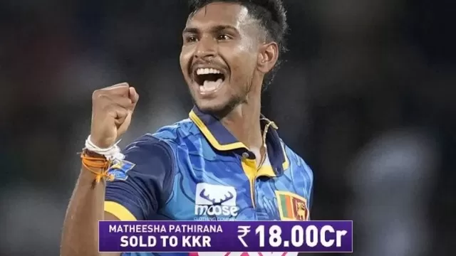 ipl-2026-auction-matheesha-pathirana-sold-to-kkr-for-18-crore IPL 2026 Auction: Matheesha Pathirana Sold to KKR for ₹18 Crore