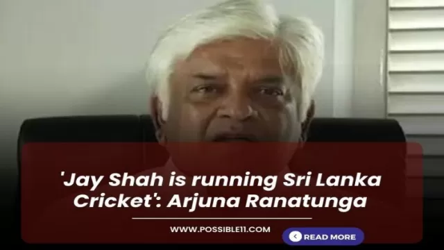 Jay Shah is running Sri Lanka Cricket