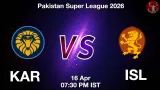 KAR vs ISL PSL