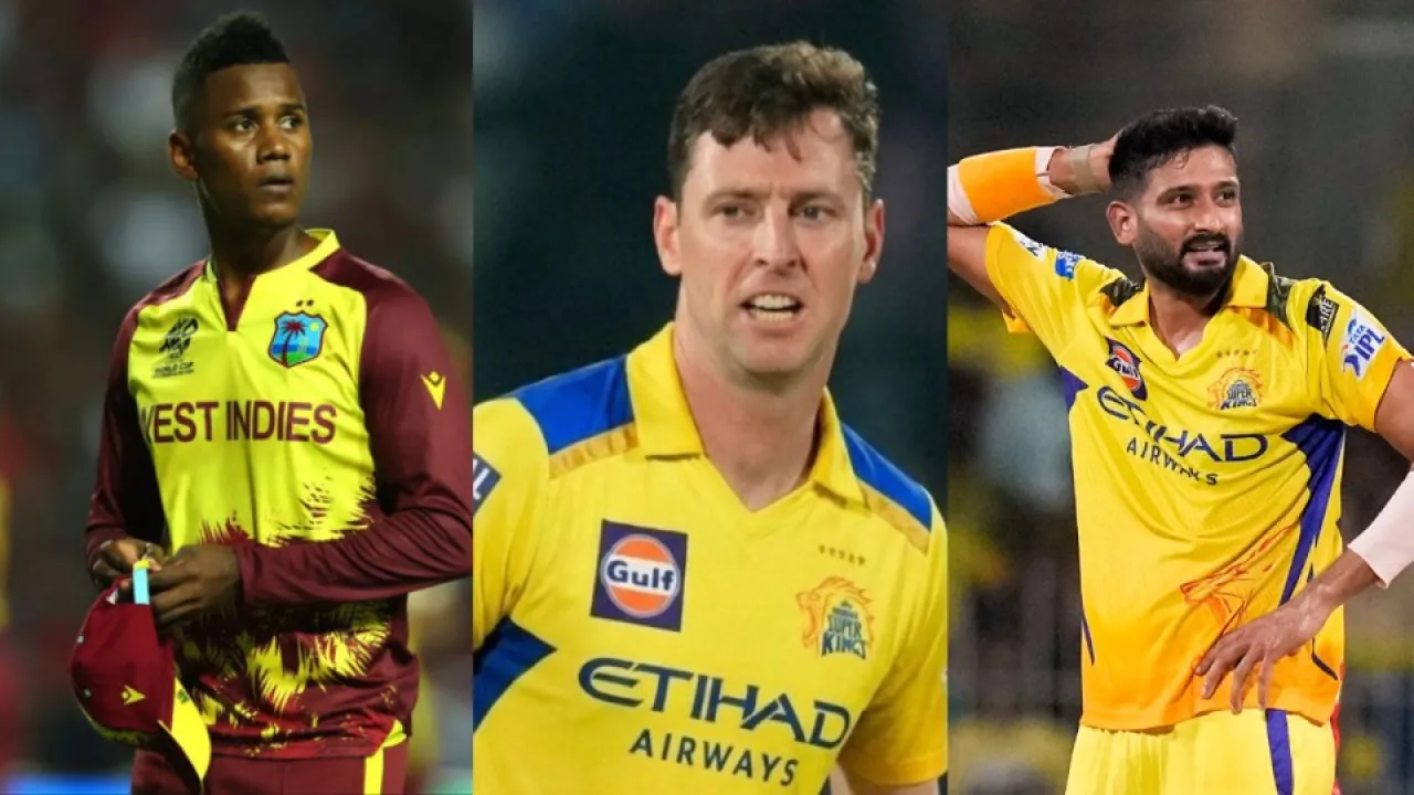 khaleel ahmed, matt henry, and akeal hosein