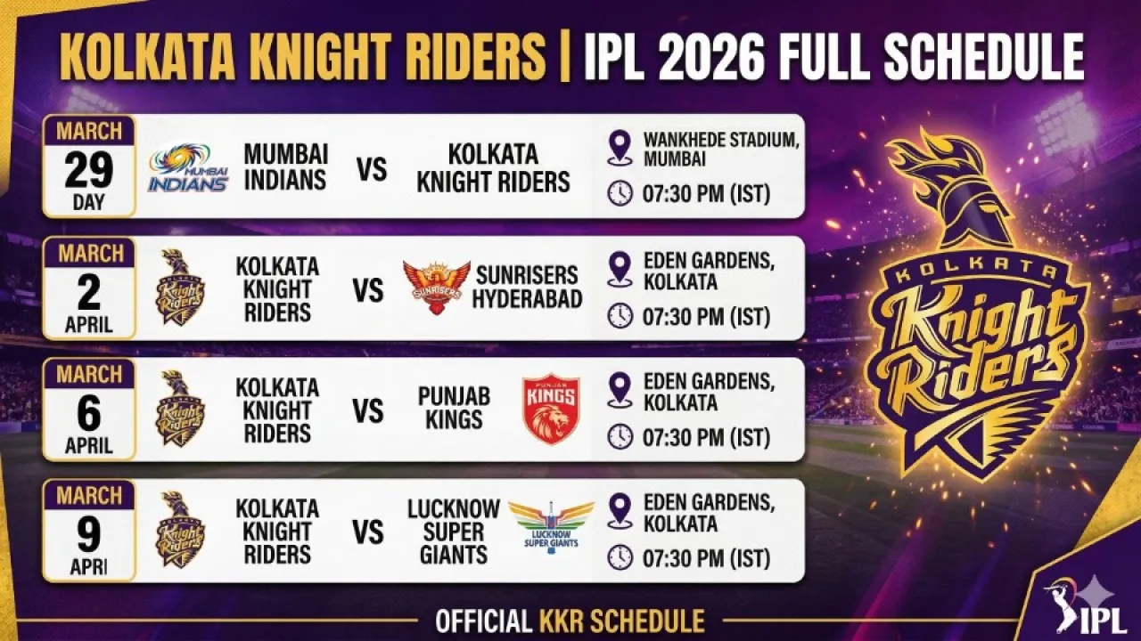 kkr schedule ipl 2026