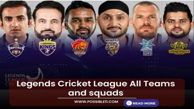 Legends Cricket League All Teams and squads