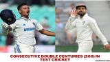 Batsmen Who Scored Consecutive Double Centuries in Tests