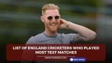 List of England cricketers who played most test matches