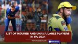 List of injured and unavailable players in IPL 2024