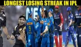 List Of The Top 5 Longest Losing Streak In IPL History