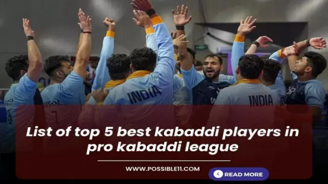 List of top 5 best kabaddi players
