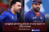 Longest winning streak of any team in T20I cricket