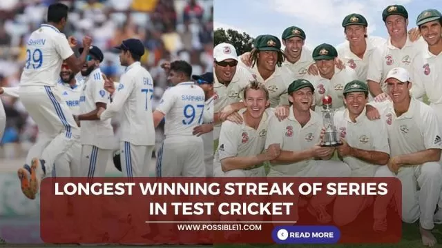 Longest winning streak of series in test