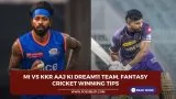MI vs KKR Aaj ki Dream11 team, Fantasy Cricket Winning Tips