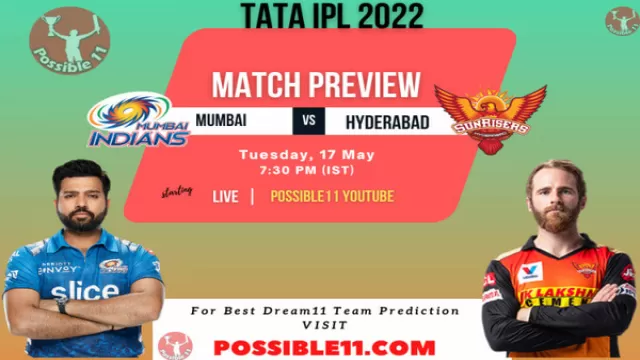 MI vs SRH Playing 11, Pitch Report