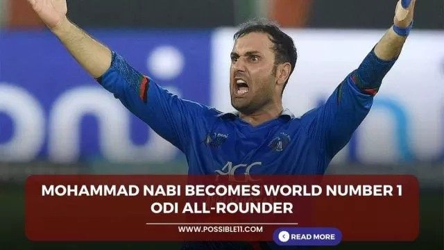 Mohammad Nabi becomes world number 1 ODI