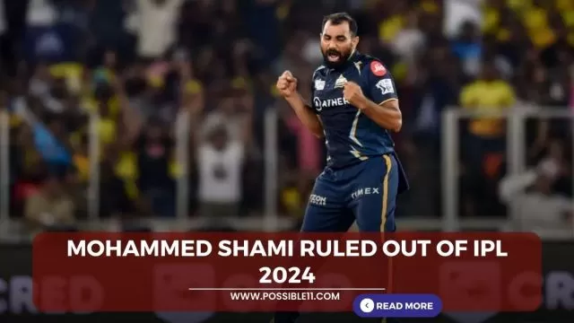 Mohammed Shami Ruled Out Of IPL 2024