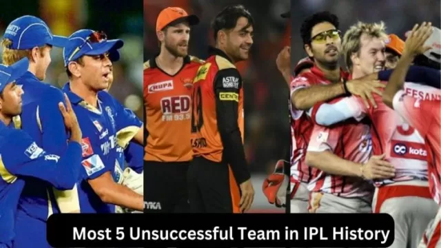 Most 5 Unsuccessful Team in IPL History