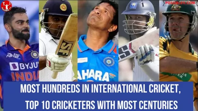 Most hundreds in international cricket, Top 10