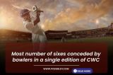 Most number of sixes conceded by bowlers in a single edition of CWC