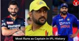 Most Runs as Captain in IPL History 