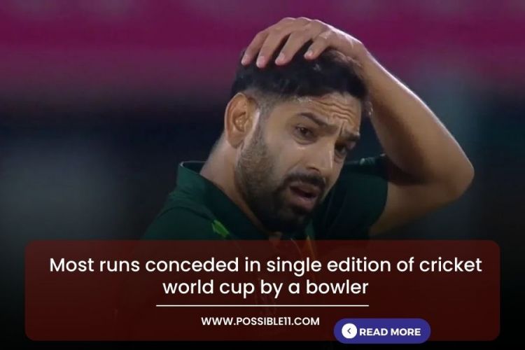 Most runs conceded in single edition of cricket world cup by a bowler