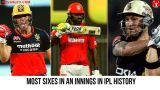 Most sixes in an innings in IPL history