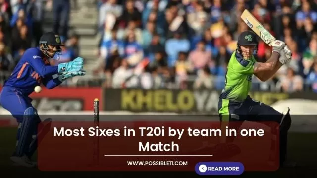 Most Sixes in T20i by team in