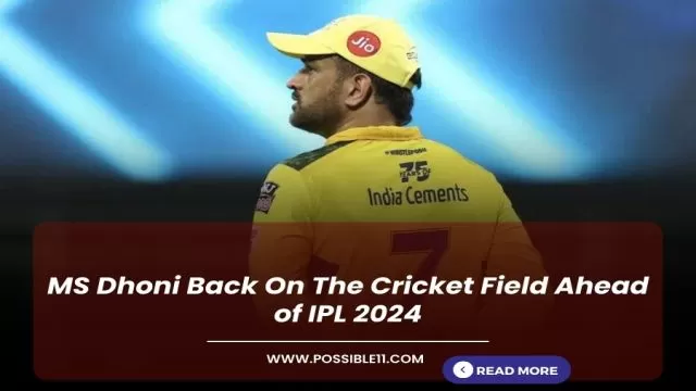 MS Dhoni Back On The Cricket Field