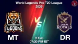 MT vs DR WLP 2026, Pitch Report, Head to Head, Playing 11, AI Prediction