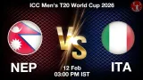 NEP vs ITA World Cup 2026, Pitch Report, Head to Head, Playing 11, AI Prediction