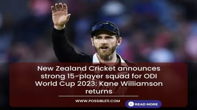 New Zealand ODI World Cup Squad 2023: