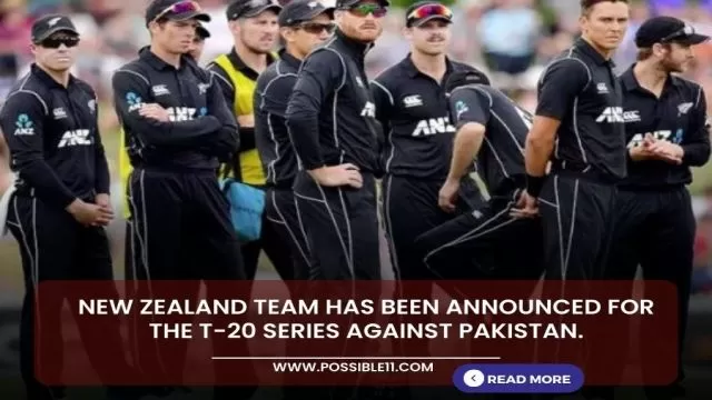 New Zealand team has been announced for