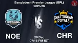 NOE vs CHR BPL 2025-26, Pitch Report, Head to Head, Playing 11, AI Prediction