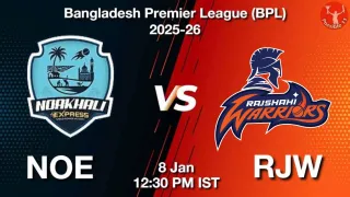 NOE vs RJW BPL 2025-26, Pitch Report, Head to Head, Playing 11, AI Prediction