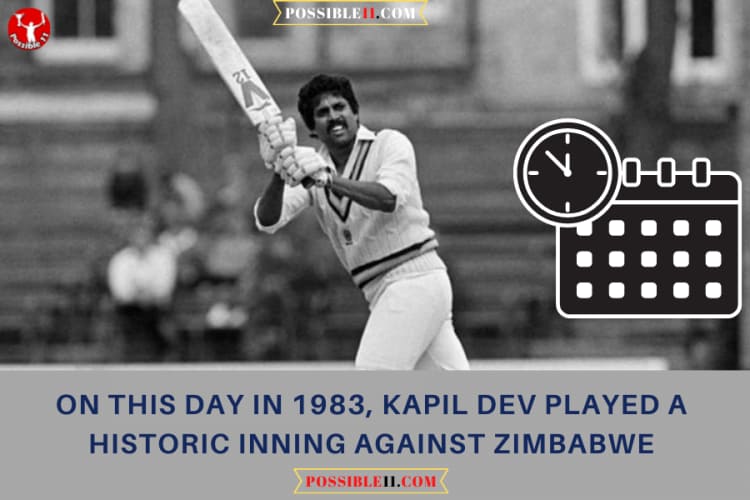 On this day in 1983 Kapil Dev played historic innings against Zimbabwe