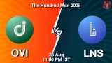 OVI vs LNS The Hundred 2025: Head-to-Head, Playing 11, AI Prediction