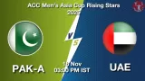 PAK-A vs UAE, Pitch Report, Head to Head, Playing 11, AI Prediction