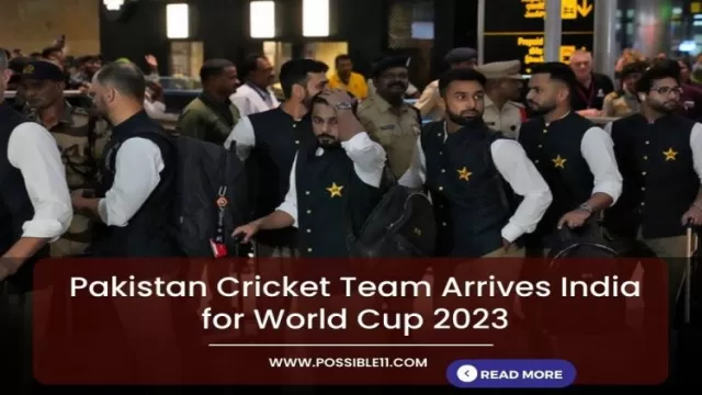 Pakistan Cricket Team Arrives India for World