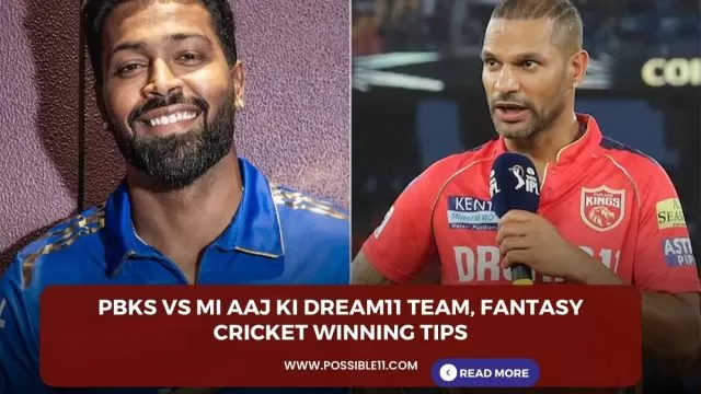 PBKS vs MI Aaj ki Dream11 team,