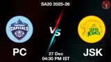 PC vs JSK SA20 2025-26, Pitch Report, Head to Head, Playing 11, AI Prediction