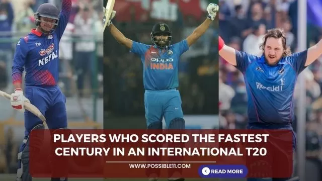 Players who scored the fastest century in