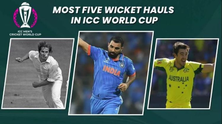 Players With Most Fifer wickets in Cricket World Cup history