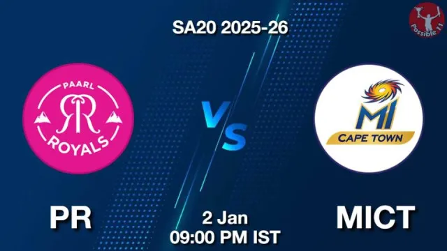 PR vs MICT SA20 2025-26, Pitch Report, Head to Head, Playing 11, AI Prediction