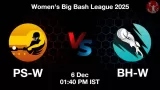 PS-W vs BH-W WBBL 2025, Pitch Report, Head to Head, Playing 11, AI Prediction
