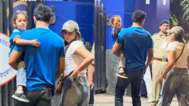 ranbir kapoor alia bhatt with raha at wankhede semi viral 2