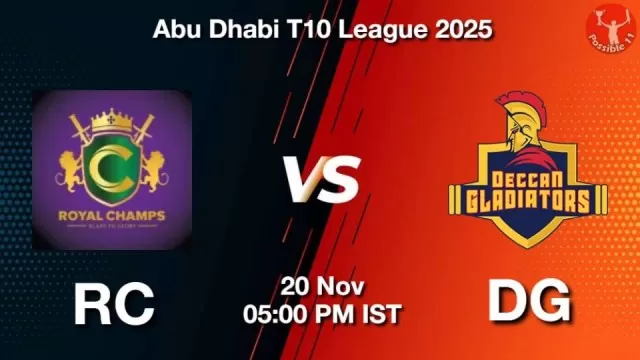 RC vs DG, Pitch Report, Head to Head, Playing 11, AI Prediction