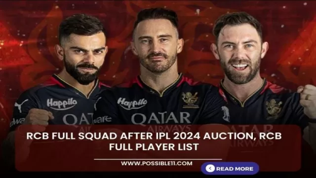 RCB full squad after IPL 2024 auction,
