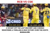 RCB vs CSK IPL 2023 Highlights: Chennai beat Bangalore by 8 runs