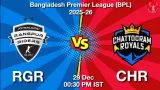 RGR vs CHR BPL 2025-26, Pitch Report, Head to Head, Playing 11, AI Prediction
