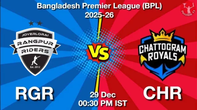 RGR vs CHR BPL 2025-26, Pitch Report, Head to Head, Playing 11, AI Prediction