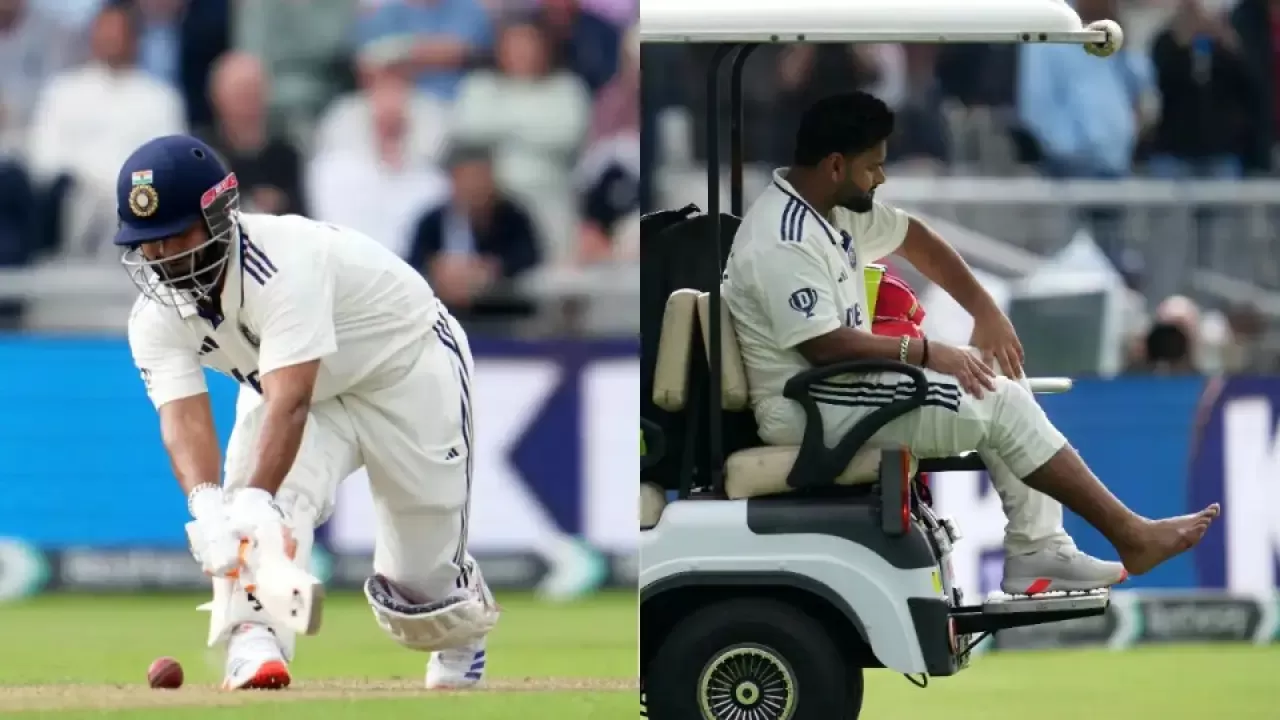rishabh pant  battles toe fracture